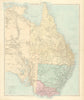 Eastern Australia. New South Wales Victoria Queensland. STANFORD 1887 old map