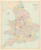 England and Wales in counties & Boroughs. Large 67x55cm. STANFORD 1904 old map