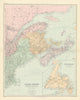 Canada Maritime Provinces. Quebec New Brunswick Maine PEI. STANFORD 1904 map