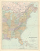 The United States of North America, Eastern part. USA. 69x54cm STANFORD 1904 map