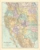 The United States of North America, Western part. USA. 69x54cm STANFORD 1904 map