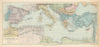 Countries round the Mediterranean. Soundings Telegraph cables. STANFORD 1894 map