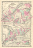 Johnson's Lower Canada & New Brunswick. Upper Canada. Great Lakes 1863 old map
