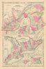 Johnson's Lower Canada & New Brunswick. Upper Canada. Great Lakes 1867 old map