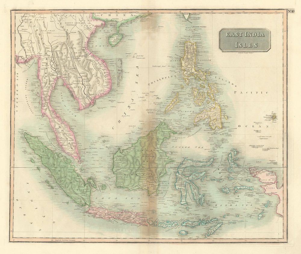 "East India islands" & Indochina. Dutch E. Indies. Philippines. THOMSON 1817 map