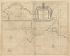 FOWEY & MOUNTS BAY sea chart. Polruan Bodinnick Penzance. COLLINS 1723 old map