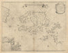 The Islands of Orkney sea chart by Capt G. COLLINS. Pomona Hoy &c 1723 old map