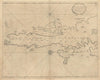 The South Part of the isles of Shetland sea chart. Lerwick. COLLINS 1723 map