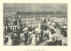 The Club Lawn, Cork Park race course, Ireland 1903 old antique print picture
