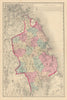 Plymouth County, Massachusetts. WALLING & GRAY 1871 old antique map plan chart