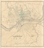 City of Lawrence, Massachusetts. Town plan. WALLING & GRAY 1871 old map
