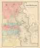 City of New Bedford, Massachusetts. Town plan. WALLING & GRAY 1871 old map