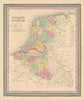 Holland and Belgium. Netherlands Luxembourg. THOMAS, COWPERTHWAIT 1852 old map