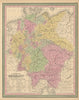 A new map of Germany. Austria Bohemia Moravia. THOMAS, COWPERTHWAIT 1852
