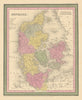 Denmark, including Schleswig Holstein. THOMAS, COWPERTHWAIT 1852 old map
