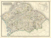 Haddingtonshire & town plan. East Lothian. Gullane Muirfield. THOMSON 1832 map