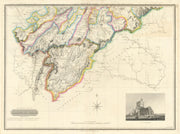 Southern Roxburghshire. Langholm Newcastleton Hawick Bonchester THOMSON 1832 map