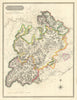 Selkirkshire county map. Peebles Innerleithen Galashiels Ettrick. THOMSON 1832