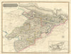 Linlithgow shire & town plan. West Lothian. Livingston Falkirk. THOMSON 1832 map