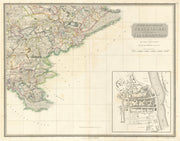 South east Perthshire & Clackmannanshire. Dundee Gleneagles. THOMSON 1832 map