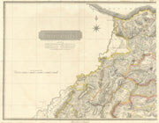 Aberdeen & Banffshires north-west. Speyside. Cullen Dufftown. THOMSON 1832 map