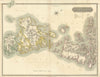 Western Isles middle. Inverness-shire Harris N. Uist Benbecula. THOMSON 1832 map