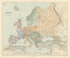 Europe. Great Powers. Austria-Hungary Russia Turkey. 53x64cm. STANFORD 1904 map