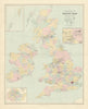 British Isles Parliamentary constituencies. Large 64x51cm. STANFORD 1904 map