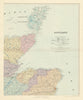 Scotland N.E. Orkney Cathiness Banff Elgin Aberdeen Sutherland STANFORD 1904 map