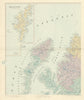 Scotland NW Shetland Western Isles Hebrides Skye Ross. 61x52cm STANFORD 1904 map