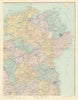 Ireland north-east Ulster Down Antrim Armagh Londonderry &c. STANFORD 1904 map