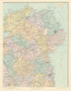 Ireland north-east Ulster Down Antrim Armagh Londonderry &c. STANFORD 1904 map