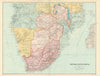 British Southern Africa. Rhodesia Bechuanaland Botswana Zambia STANFORD 1904 map