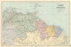 Venezuela. British, Dutch & French Guiana. Guyana. Suriname. STANFORD 1904 map