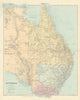 Eastern Australia. New South Wales Victoria Queensland. STANFORD 1904 old map