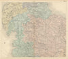 Northern England. Lake District Pennines Yorkshire Dales & Moors. BACON 1883 map