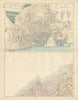 Yorkshire Coast & Humberside. Hull antique city plan. BACON 1883 old map