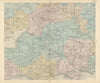 South central England. Cotswolds Wessex/South Downs Thames Valley BACON 1883 map