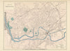 BRISTOL Clifton Cotham Easton Ashton Gate town city plan GW BACON 1883 old map