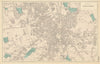 BRADFORD Manningham Undercliff Horton Bowling town city plan GW BACON 1883 map