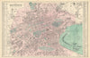 EDINBURGH Canongate Broughton Gayfield town city plan GW BACON 1883 old map