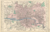 GLASGOW Dennistoun Calton town cityhead town city plan GW BACON 1883 old map
