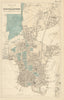 SOUTHAMPTON Northam Portswood antique town city plan by GW BACON 1883 old map