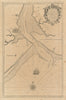 Rother Estuary, Rye & Winchelsea. Sea chart by Capt. Greenvile. COLLINS 1693 map