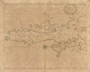 The South Part of the isles of Shetland sea chart. Lerwick. COLLINS 1693 map