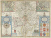 Counti of Warwick. Shire/county map by John Speed. Bassett/Chiswell edition 1676