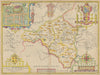 Countie of Radnor. Shire/county map by John Speed. Bassett/Chiswell edition 1676
