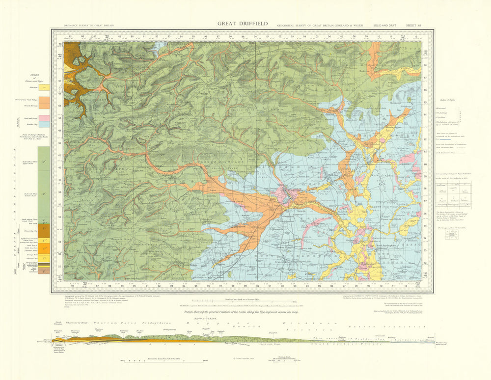 Great Driffield geological survey sheet 64 Yorkshire Wolds Kilham 1966 map