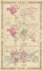 World. Animals Birds Industries Ocean Currents Watersheds. JOHNSON 1866 map