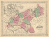 Johnson's Prussia. Saxony Silesia Brandenburg Pomerania Posen Poland 1866 map